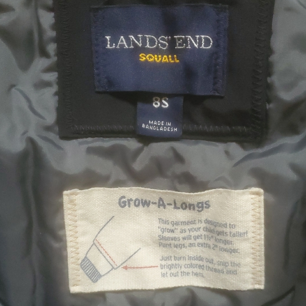 Lands' End Kids' Squall Jacket - Dark Gray